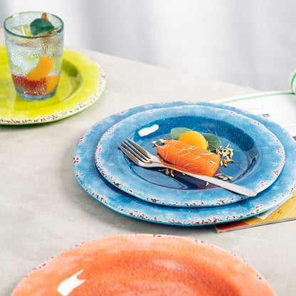 [TheBellozia] Frosted Cracks Dinner Plate (Orange)