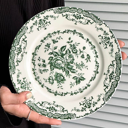 [TheBellozia] Timeless Rose Dinner Plate (Green)