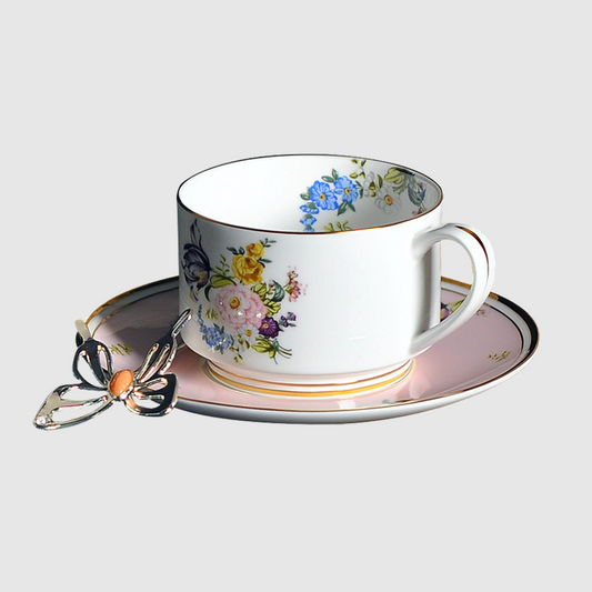 [TheBellozia] Peony Bloom Cup and Saucer Set