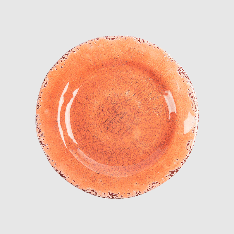 [TheBellozia] Frosted Cracks Dinner Plate (Orange)