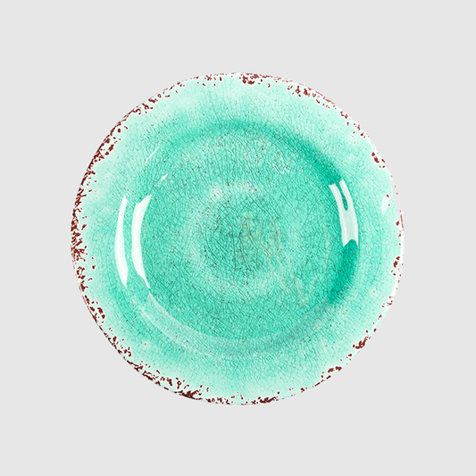 [TheBellozia] Frosted Cracks Dinner Plate (Cyan)